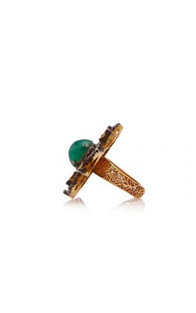 Shop Amrapali Women's 14k Gold; Emerald And Diamond Ring In Green