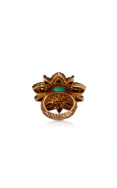 Shop Amrapali Women's 14k Gold; Emerald And Diamond Ring In Green