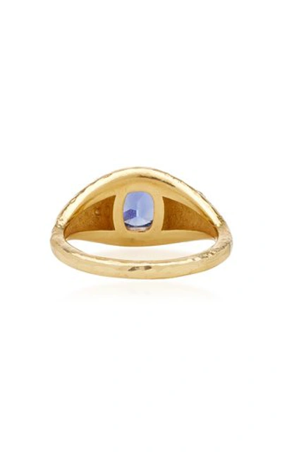 Shop Octavia Elizabeth Women's Imogen 18k Yellow Gold Sapphire; Diamond Ring In Blue