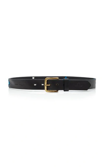 Shop Nick Fouquet Nf Cross Leather Belt In Black