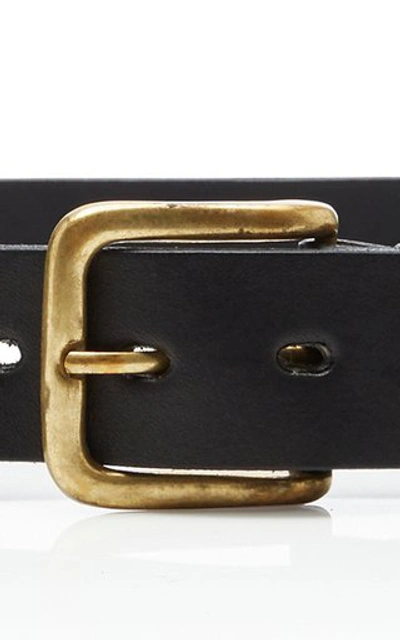 Shop Nick Fouquet Nf Cross Leather Belt In Black
