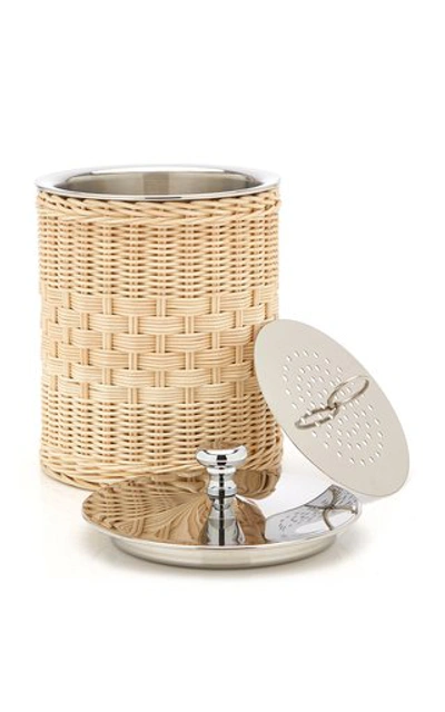 Shop Moda Domus Raffia Ice Bucket In Neutral