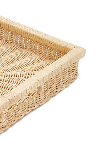 Moda Domus Raffia Rectangular Tray In Neutral