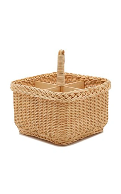 Shop Moda Domus Raffia Condiments Holder In Neutral