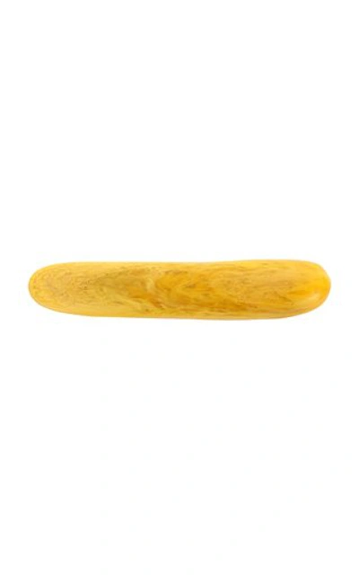 Shop Dinosaur Designs Stone Butter Knife In Yellow