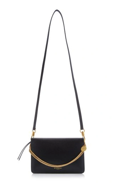 Shop Givenchy Cross 3 Grained Leather Crossbody Bag In Black