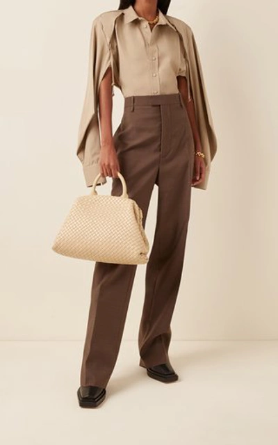 Shop Bottega Veneta Padded Intrecciato Leather Doctor Bag In Nude