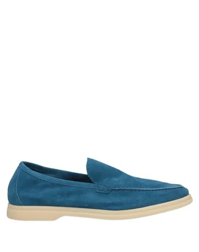 Shop Andrea Ventura Firenze Loafers In Pastel Blue