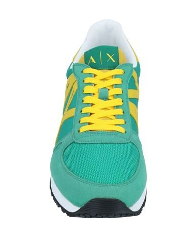 Shop Armani Exchange Sneakers In Green