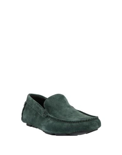 Shop A.testoni Loafers In Dark Green