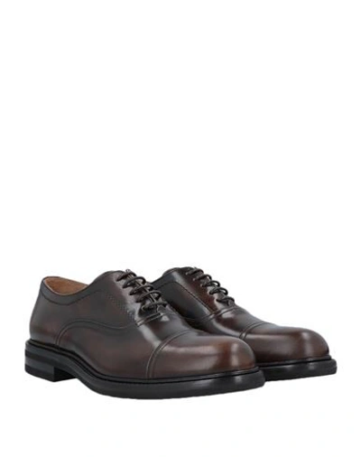 Shop Brunello Cucinelli Laced Shoes In Dark Brown