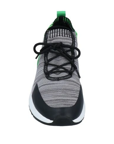 Shop Armani Exchange Man Sneakers Grey Size 11 Thermoplastic Polyurethane, Textile Fibers, Polyurethane