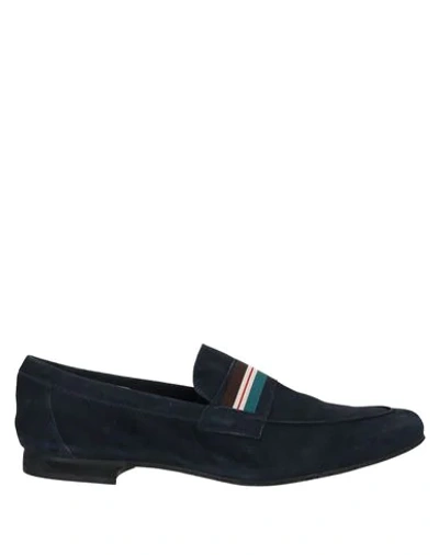 Shop Albusceri Loafers In Dark Blue