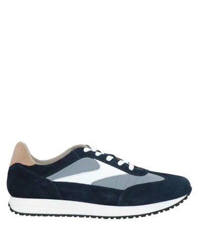 Shop Paul & Shark Man Sneakers Midnight Blue Size 7.5 Bovine Leather, Polyurethane, Rubber