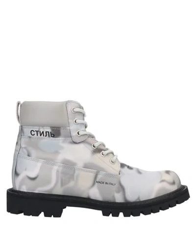 Shop Heron Preston Ankle Boots In Light Grey