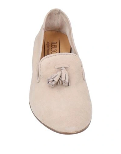 Shop Albusceri Loafers In Beige