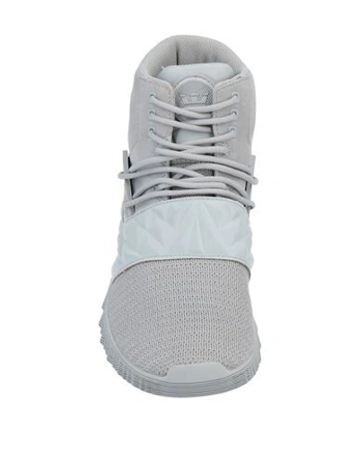 Shop Supra Man Sneakers Light Grey Size 9 Textile Fibers, Soft Leather