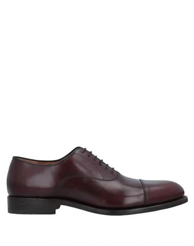 Shop Fratelli Rossetti Lace-up Shoes In Maroon