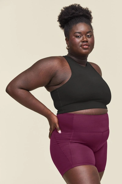 Girlfriend Collective Black Dylan Tank Bra In Multicolor