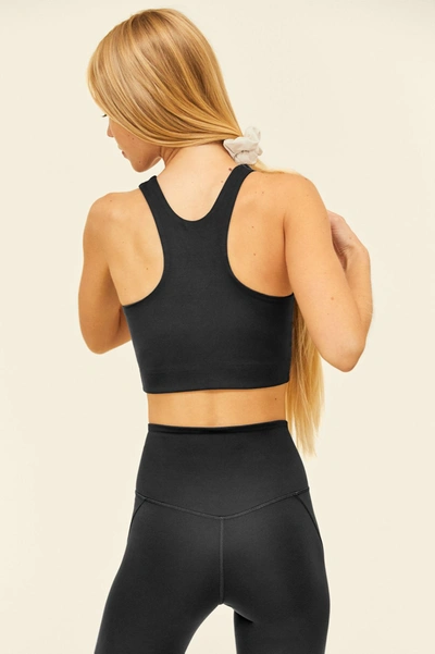 Girlfriend Collective Black Dylan Tank Bra In Multicolor