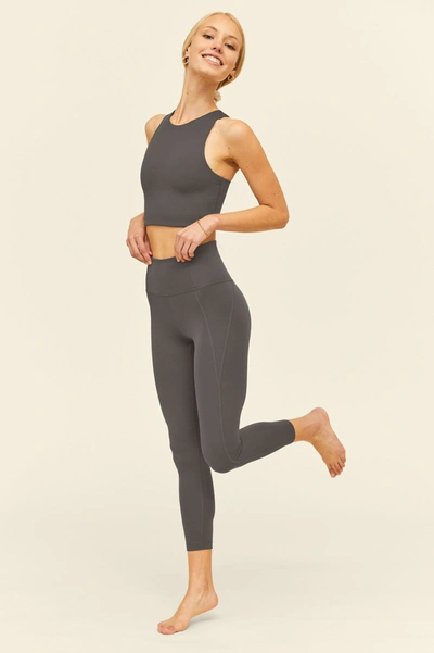 Shop Girlfriend Collective Moon Dylan Tank Bra In Gray