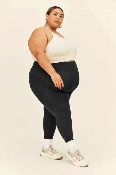 Girlfriend Collective High Rise Full Length Recycled Compression Leggings Black In Multicolor