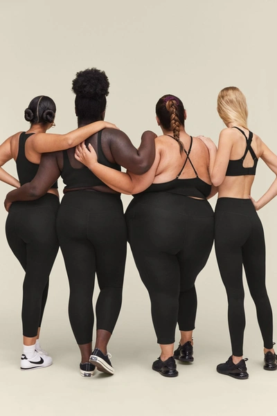 Girlfriend Collective High Rise Full Length Recycled Compression Leggings Black In Multicolor