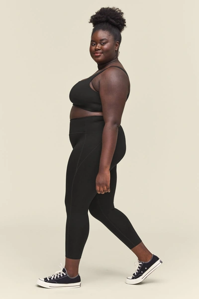 Girlfriend Collective High Rise Full Length Recycled Compression Leggings Black In Multicolor