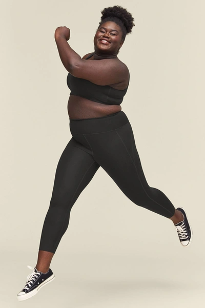 Girlfriend Collective High Rise Full Length Recycled Compression Leggings Black In Multicolor