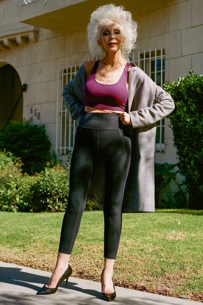 Girlfriend Collective High Rise Full Length Recycled Compression Leggings Black In Multicolor
