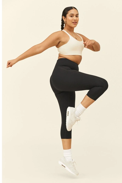 Girlfriend Collective High Rise Full Length Recycled Compression Leggings Black In Multicolor