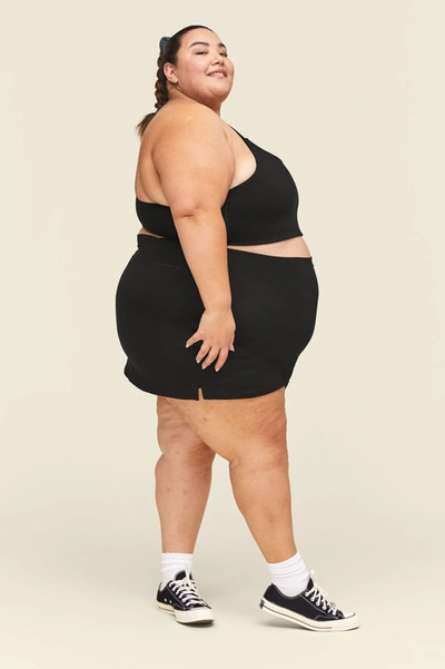 Girlfriend Collective Black Sport Skort In Multicolor