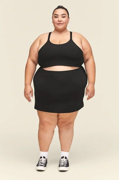 Girlfriend Collective Black Sport Skort In Multicolor