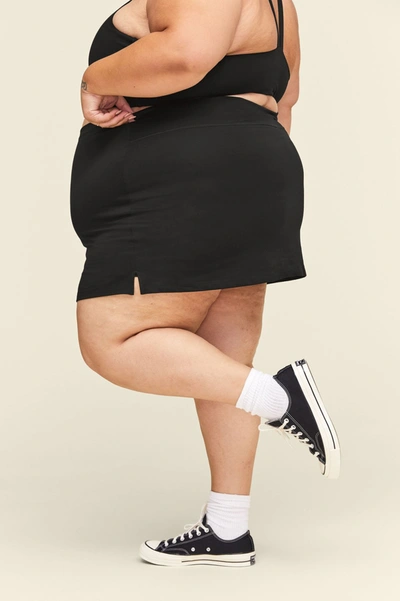 Girlfriend Collective Black Sport Skort In Multicolor