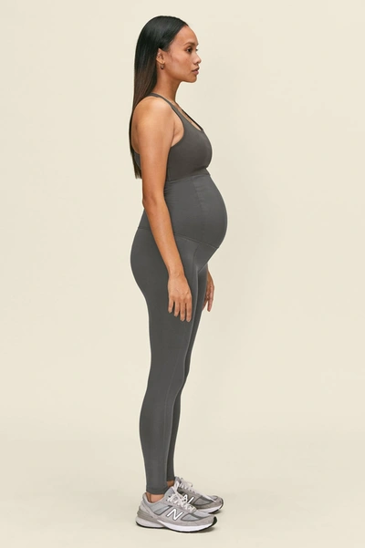 Shop Girlfriend Collective Smoke Maternity Legging In Gray