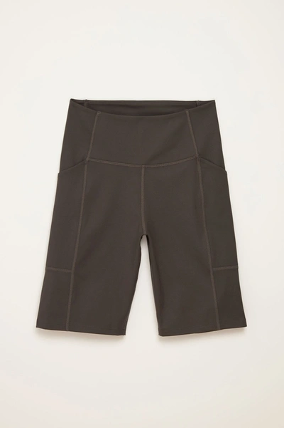 Girlfriend Collective Moon High-rise Pocket Bike Short In Gray