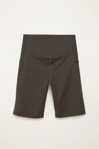 Girlfriend Collective Moon High-rise Pocket Bike Short In Gray