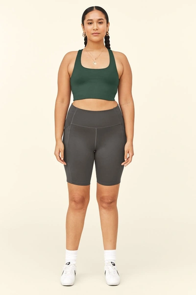 Girlfriend Collective Moon High-rise Pocket Bike Short In Gray