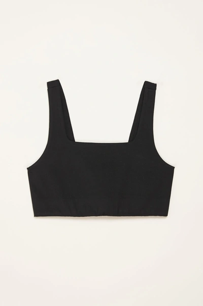 Girlfriend Collective Black Tommy Cropped Bra In Multicolor