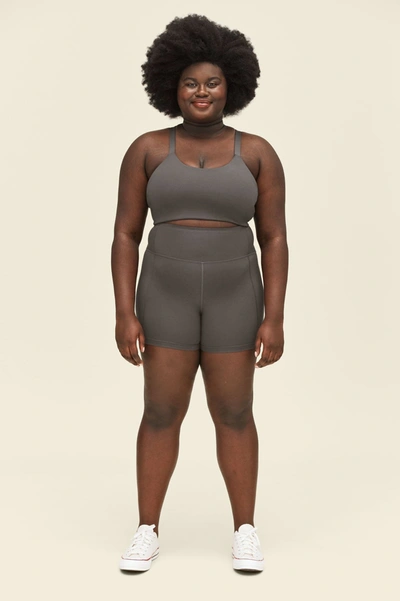 Girlfriend Collective Moon High-rise Run Short In Gray