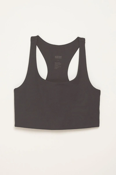 Girlfriend Collective Moon Paloma Racerback Bra In Gray
