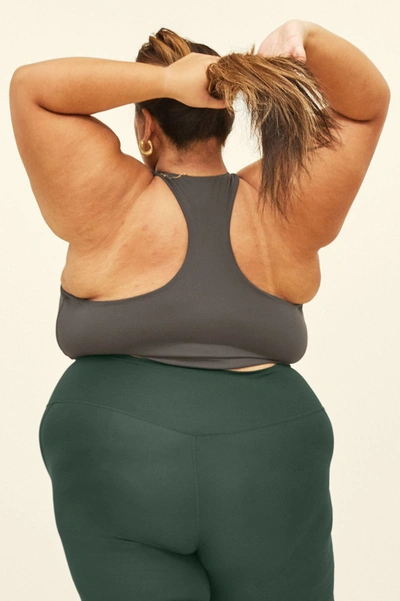 Girlfriend Collective Moon Paloma Racerback Bra In Gray