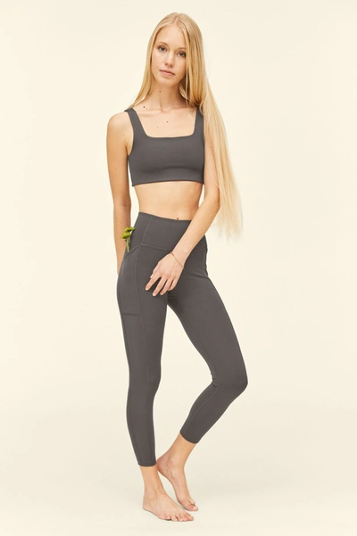 Girlfriend Collective Grey High-rise Compressive Leggings In Gray