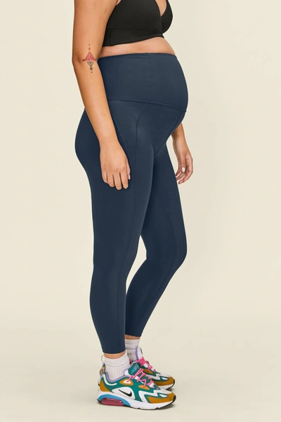 Shop Girlfriend Collective Midnight Maternity Legging In Blue