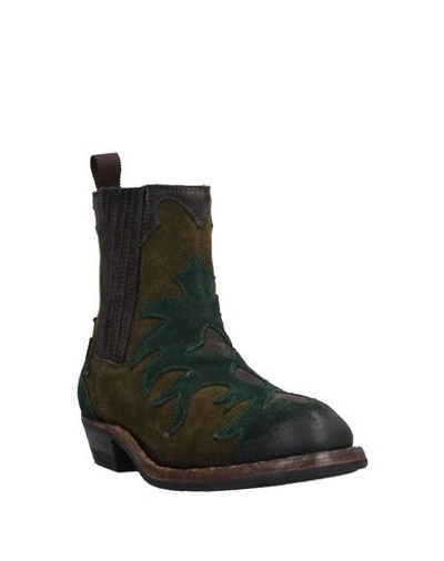 Shop A Trois Ankle Boot In Military Green