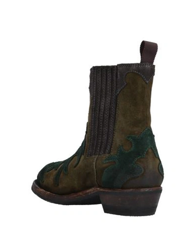 Shop A Trois Ankle Boot In Military Green
