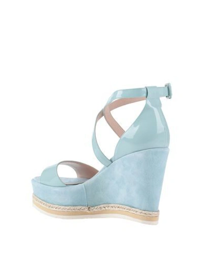 Shop Alberto Zago Sandals In Sky Blue