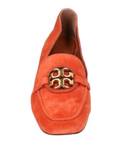 Shop Tory Burch Woman Loafers Orange Size 6 Soft Leather