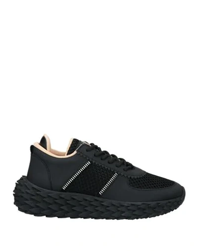Shop Giuseppe Zanotti Woman Sneakers Black Size 5 Soft Leather, Textile Fibers