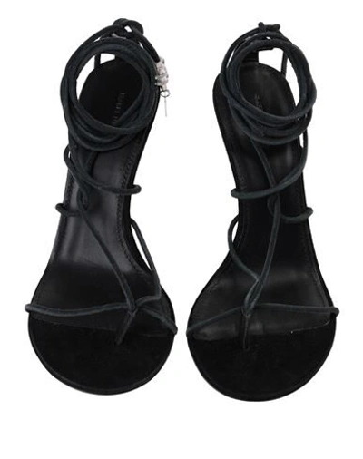 Shop Isabel Marant Woman Sandals Black Size 6 Calfskin, Goat Skin